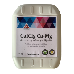 CALCIG Ca-Mg 5L | Fertilizant Foliar cu 22.5% Calciu, Magneziu & Azot | Fermitate și Rezistență Fructe, Alege ambalajul dorit: 5 litri