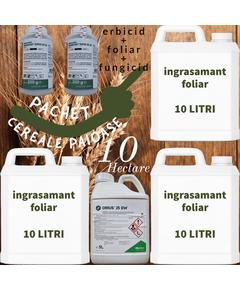 Pachet GRANSTAR PLUS - 10ha erbicid complet pentru cereale paioase, Alege ambalajul dorit: Erbicid + Fungicid + Foliar = 10hectare