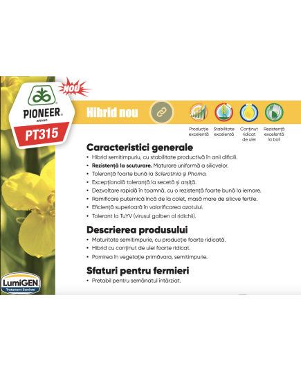 PT315 Seminte Rapita grupa Next Generation - organic