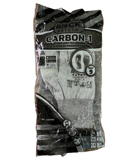 Mănuși Antistatice CARBON 1F ESD | Palmiere PU | Mănuși cu Fibre de Carbon, Alege ambalajul dorit: 1 pereche, 5 image