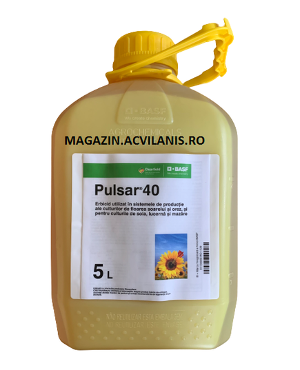 Pulsar 40 5L erbicid pentru Floarea soarelui tip Clearfield, soia, mazare, orez, Alege ambalajul dorit: Pulsar 5L