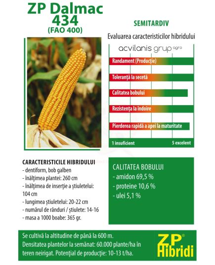 ZP Dalmac seminte porumb FAO 400 sac 25000MB, Alege ambalajul dorit: Dalmac, 2 image